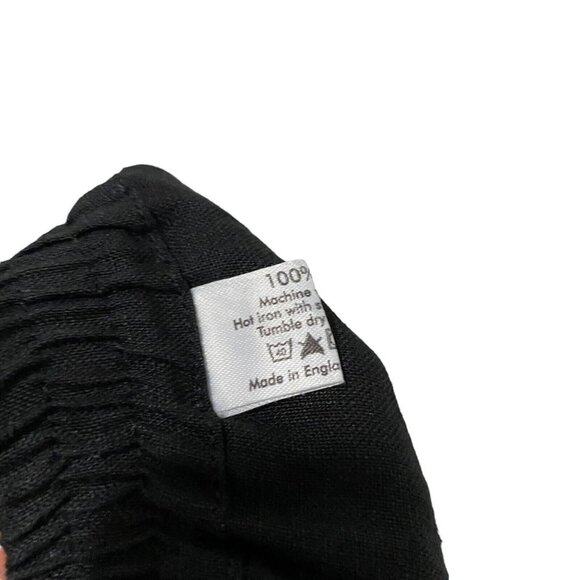 Eskandar 3 Linen Capris Cropped Japanese Pants 36 x 25 Inseam Black - Picture 7 of 12